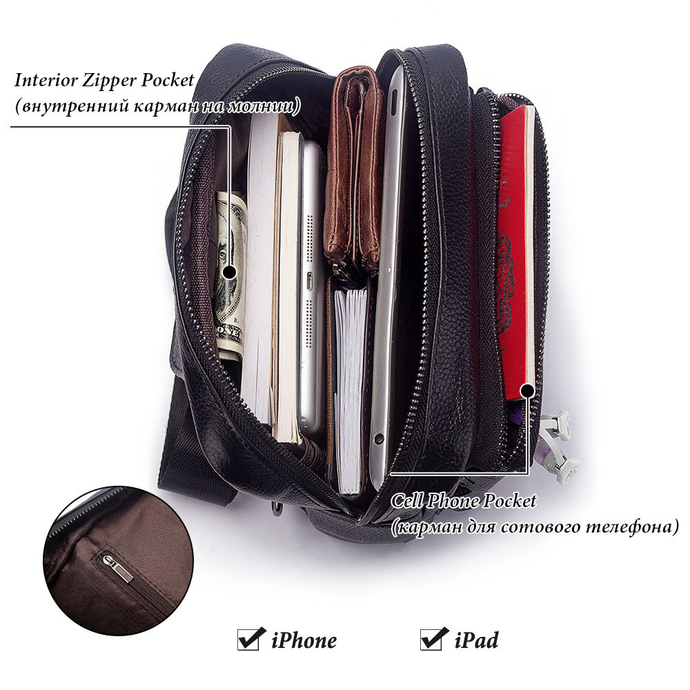 Moda İşlevli göğüs çanta erkek - Leather Backpack Vintage incelemesi ve fiyatı